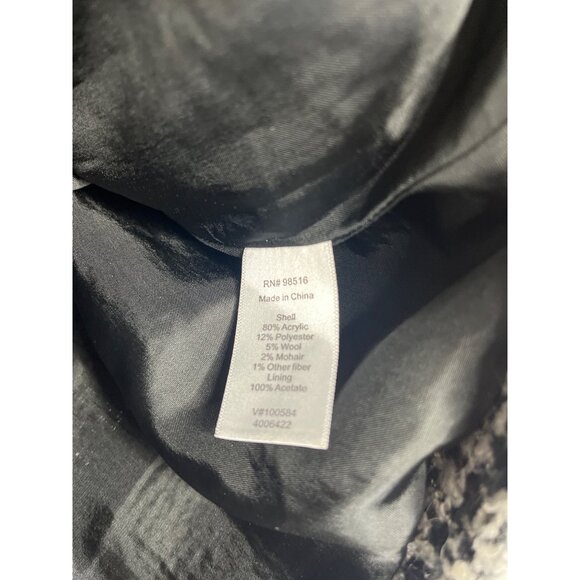 Coldwater Creek Tweed Zip Jacket Size 8 Black Gray - Picture 12 of 15